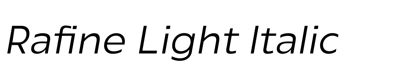 Rafine Light Italic